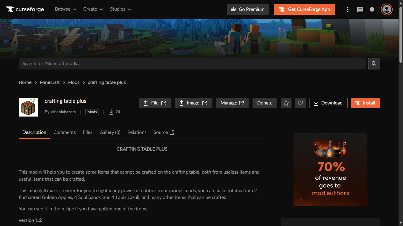 Gambar proyek kedua Albania Hazera - Proyek mod minecraft java